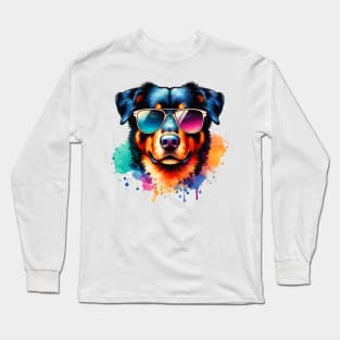 Watercolor Beauceron Dog Long Sleeve T-Shirt